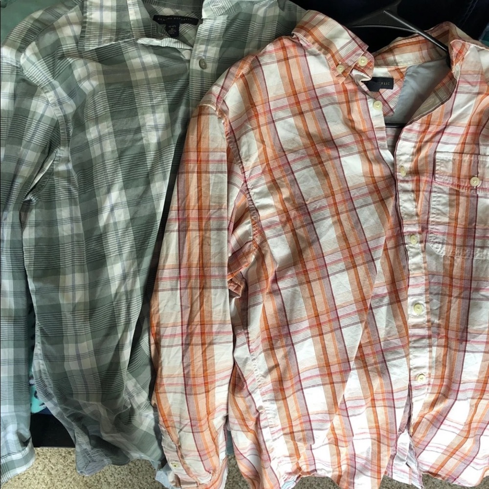 Men’s banana republic button down shirts